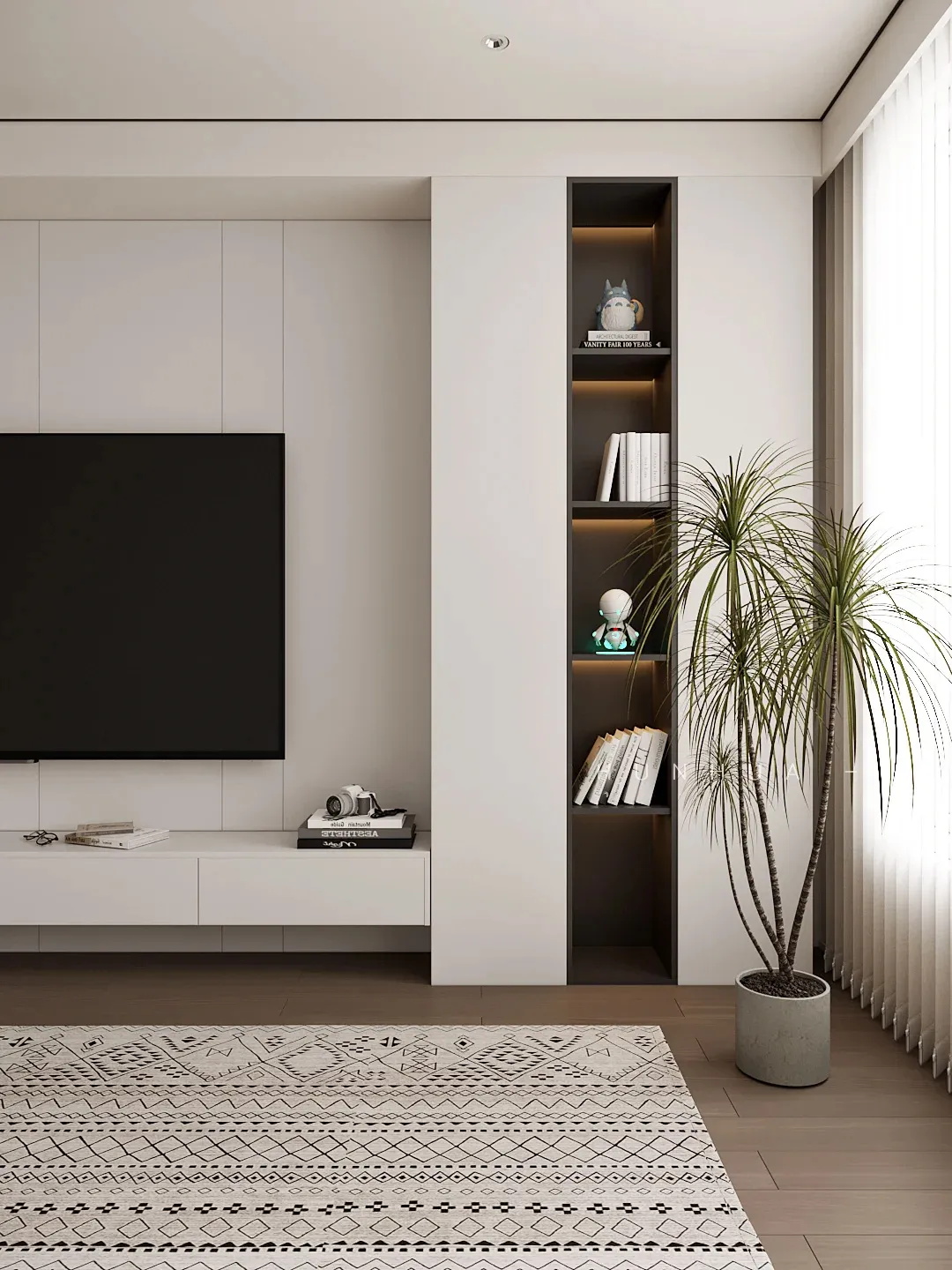 电视背景墙,打造家居新风尚(图3) 1-25112513033B46.jpg